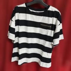 PAGEBOY ボーダー 半袖 Tシャツ ジップポケット付のサムネイル
