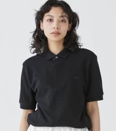 LACOSTE Le Paris Poloレギュラーフィットポロシャツ黒3のサムネイル