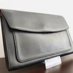 DELVAUX デルヴォー クラッチバッグ レザー ブラック 長財布 メンズ 