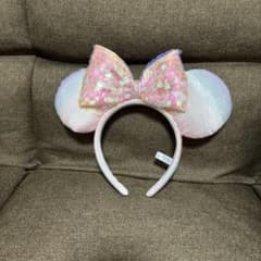 ミニースパンコールカチューシャ　桜ピンク　オーロラのサムネイル