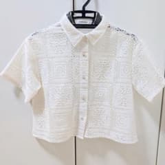 グローバルワーク　レース半袖シャツ140cmのサムネイル