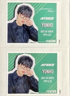ATEEZ ラベル缶 ユノ　サインありなしセットのサムネイル