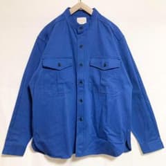 ⬜︎サイズ40！BONCOURA イングリッシュツイルCPOバンドカラーシャツ 