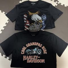 Harley-Davidson クロップドTシャツ 2枚セット - メルカリ