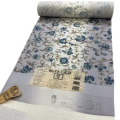 新品 正絹 小紋 反物 更紗 京友禅 岡重 糊ぼかし友禅 淡藤色 3529 