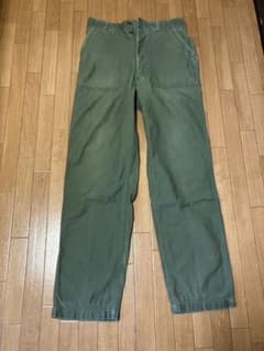 60s 米軍実物 ベイカーパンツ OG-107 W34 L33位 コットンサテンのサムネイル