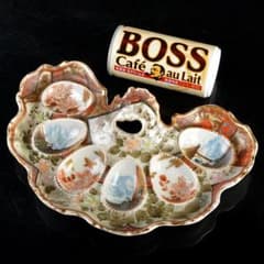 九谷焼 古九谷焼 富士山造 色絵金彩 人物花文 飾皿 D R5985 - メルカリ