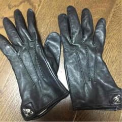 ヴィヴィアン オーブ付き 黒革手袋のサムネイル