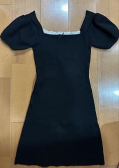 Darich リブニット ミニワンピース ブラックのサムネイル
