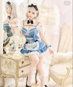 Malymoon パフスリーブデニムメイド　コスプレ衣装のサムネイル