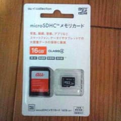 au　microSＤ16GB　保証書在中のサムネイル