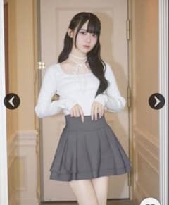 ミシェルマカロン　美脚ツイルスカート　グレーSのサムネイル