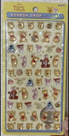 即発送　正規品　くまのプーさん ボンボンドロップミニシールのサムネイル