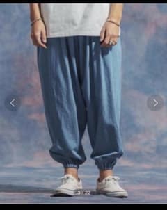 Jih Nunc ジーヌンク リネン混 デニムワイドバルーンパンツ M - メルカリ