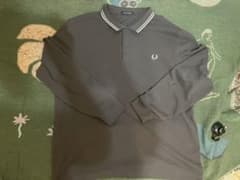 【極美品】フレッドペリー/FRED PERRY 長袖 ポロシャツ　鹿の子　ロゴのサムネイル