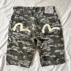 希少　EVISU エヴィス　ショートパンツ　ショーツ　石垣柄　迷彩柄　白カモメ 希少 EVISU エヴィス ショートパンツ ショーツ 石垣柄 迷彩柄 白カモメ