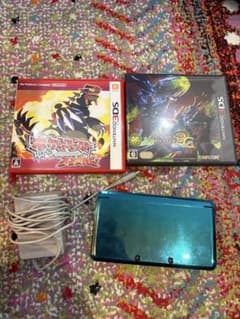 Nintendo 3DS 본체 청색 충전기 소프트 첨부 동작 확인 완료