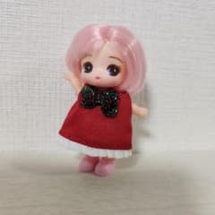 ぷちリカちゃんサイズ　ハンドメイド服　クリスマスカラー