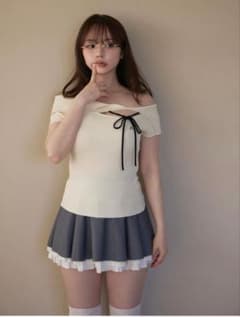 andmary Amari ribbon tops ivory - メルカリ
