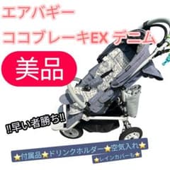 エアバギー ココブレーキEX デニム　三輪車　ベビーカーのサムネイル