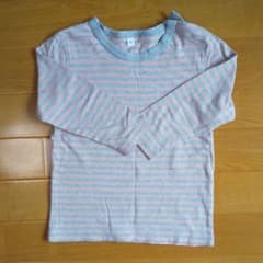 長袖Tシャツ　ボーダー　ピンクのサムネイル