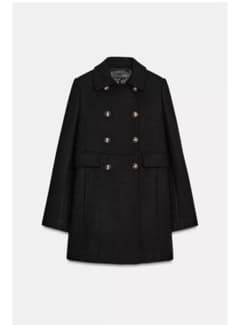 zara ウール混紡ショート丈ダブルブレストコート - メルカリ