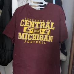 CENTRAL MICHIGAN カレッジロゴ Tシャツ バーガンディのサムネイル