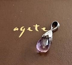 agete シルバー925 アメジスト ネックレスチャーム - メルカリ
