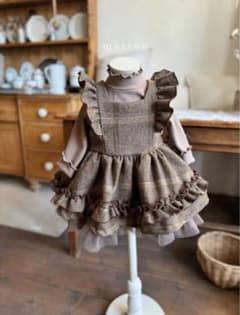 ☆新品☆2024冬 marron アロハドレス 韓国子供服 ワンピース Lサイズ