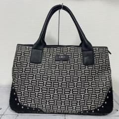 BALENCIAGA バレンシアガ BBモノグラム トートバッグ スタッズ 黒 