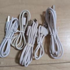 USBケーブル 5本セット ホワイトのサムネイル