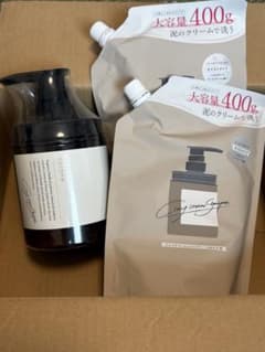 新品】cocone クレイクリームシャンプー✖️1、詰め替え用400g✖️2