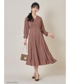 tocco closet リボン付きハートドット柄カシュクールワンピースのサムネイル
