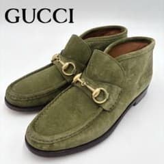 GUCCI ホースビット スエード チャッカーブーツ アンクルブーツ 約24