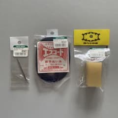 レザークラフト用セット（ぬい糸、針、ワックス）のサムネイル