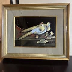 伝統工芸】輪島塗 漆芸額 「雉子（キジ）」 峰玉作 額装 壁掛け 漆画
