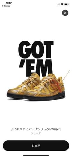 off-white×NIKE 【28.5】オフホワイト×NIKEラバーダンクのサムネイル