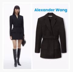 ❇️AlexanderWangアレキサンダーワン25秋新作ブラックブレザードレス 