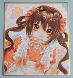 手描きイラスト オリジナル 女の子 和風 メイドのサムネイル