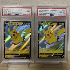 【PSA10】ピカチュウV 25周年 プロモ 020/028 2枚セット PSA10】ピカチュウV 25周年 020/028 2枚セット - メルカリ