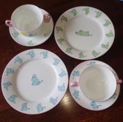 ムーミン カゴメノベルティー ムーミンペアプレート、スープカップ