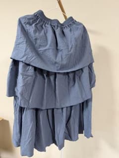 LAKOLE ティアードロングスカート ブルー Sのサムネイル
