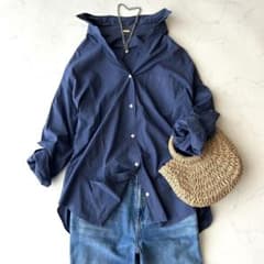 美品 ミューズドゥドゥーズィエムクラス コットン ウォッシュ シャツ