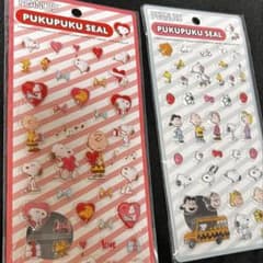 PEANUTS PUKUPUKU SEAL スヌーピー ステッカー 2枚セットのサムネイル
