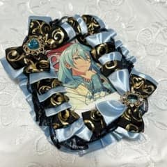 硬質ケースデコ 痛ロゼットトレカケースB8 黒 水色 金のサムネイル