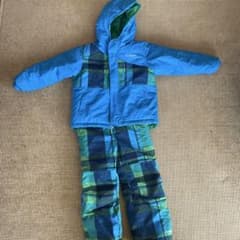 Columbia 子ども用スキーウェア 青・緑チェックのサムネイル