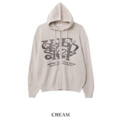 【2plan】Galaxy lettering hoodedzip-upknitのサムネイル