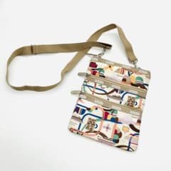 LeSportsac レスポートサック ショルダーバッグ 総柄3段ファスナー軽量