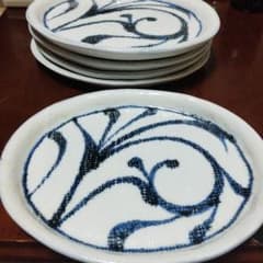 冨貴長春色絵松竹梅鶴文楕円皿5枚古伊万里オーバル皿| Buyee日本代购 