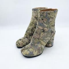 A18686 美品 メゾンマルジェラ ゴブランジャガード足袋ブーツ 36 A18686 美品 メゾンマルジェラ ゴブランジャガード足袋ブーツ 36